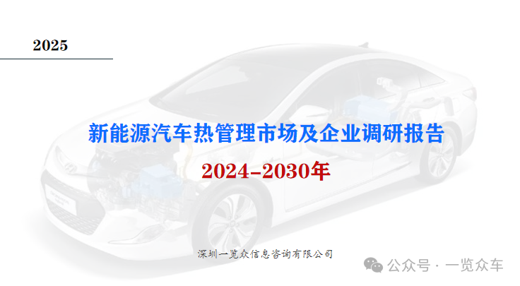 2024-2030年新能源汽车热管理市场及企业调研报告