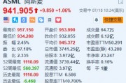 阿斯麦一度涨约2.7% 瑞银指其季绩稳健且股价有上升空间