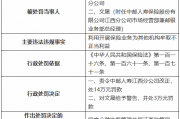 中邮人寿江西分公司被罚14万元：利用开展保险业务为其他机构牟取不正当利益