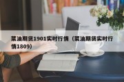 菜油期货1901实时行情（菜油期货实时行情1809）