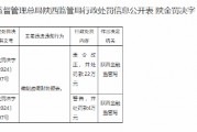 渤海财险陕西分公司营业部因编制虚假财务报表被罚22万元