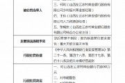 山西左云农商行被罚80万元：因报告制高管任职未报告，四名高管被警告